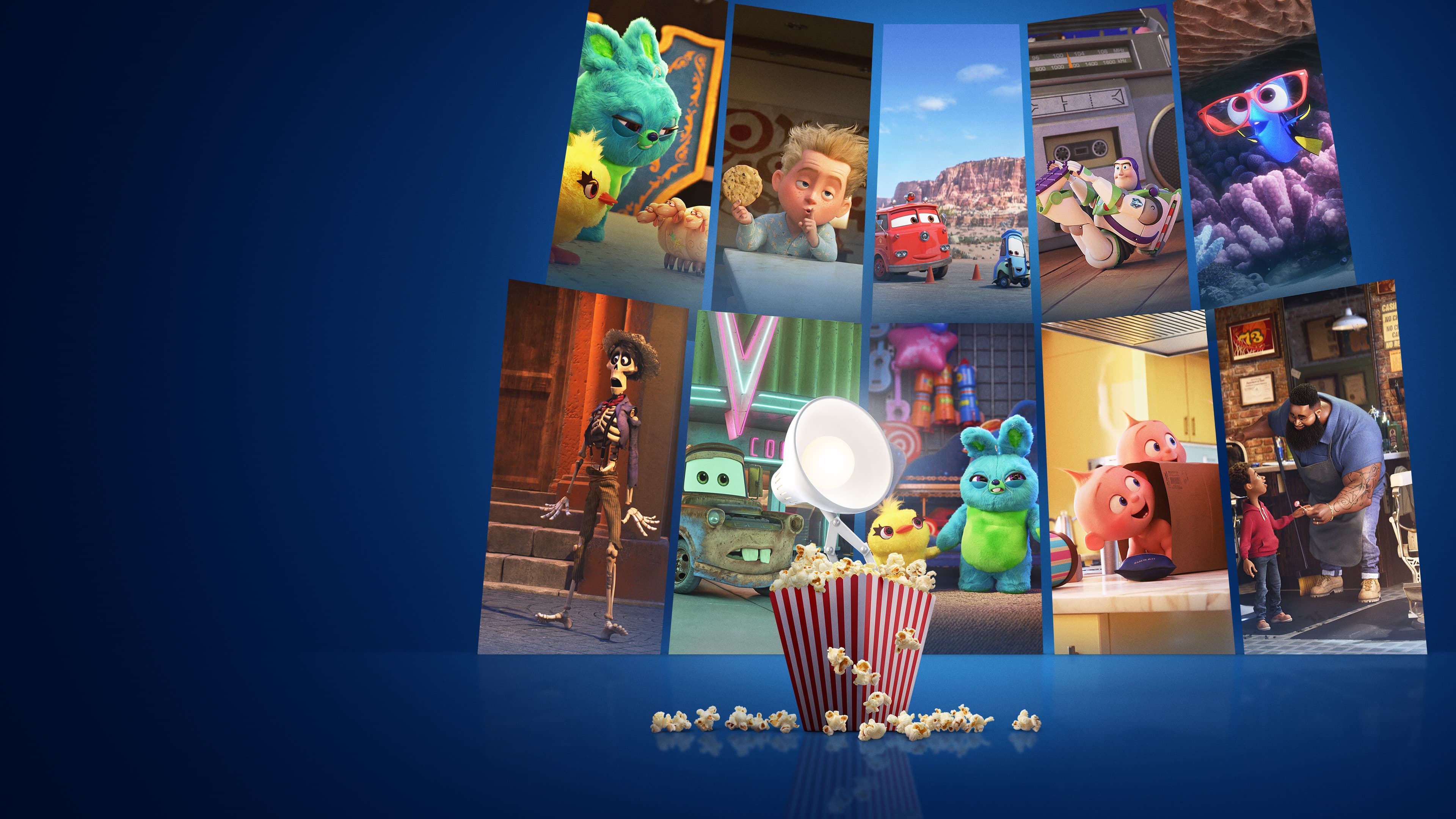 Pixar Popcorn backdrop