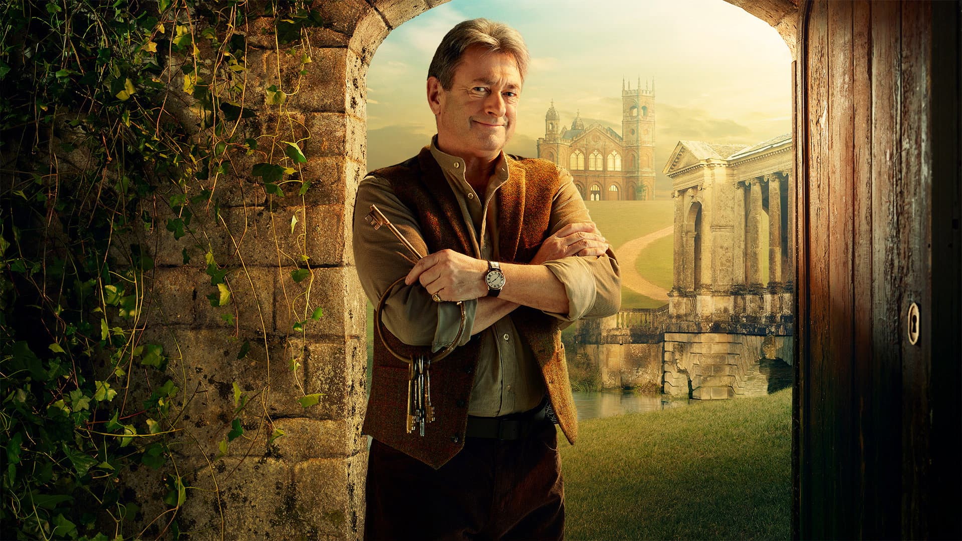 Secrets of the National Trust with Alan Titchmarsh backdrop