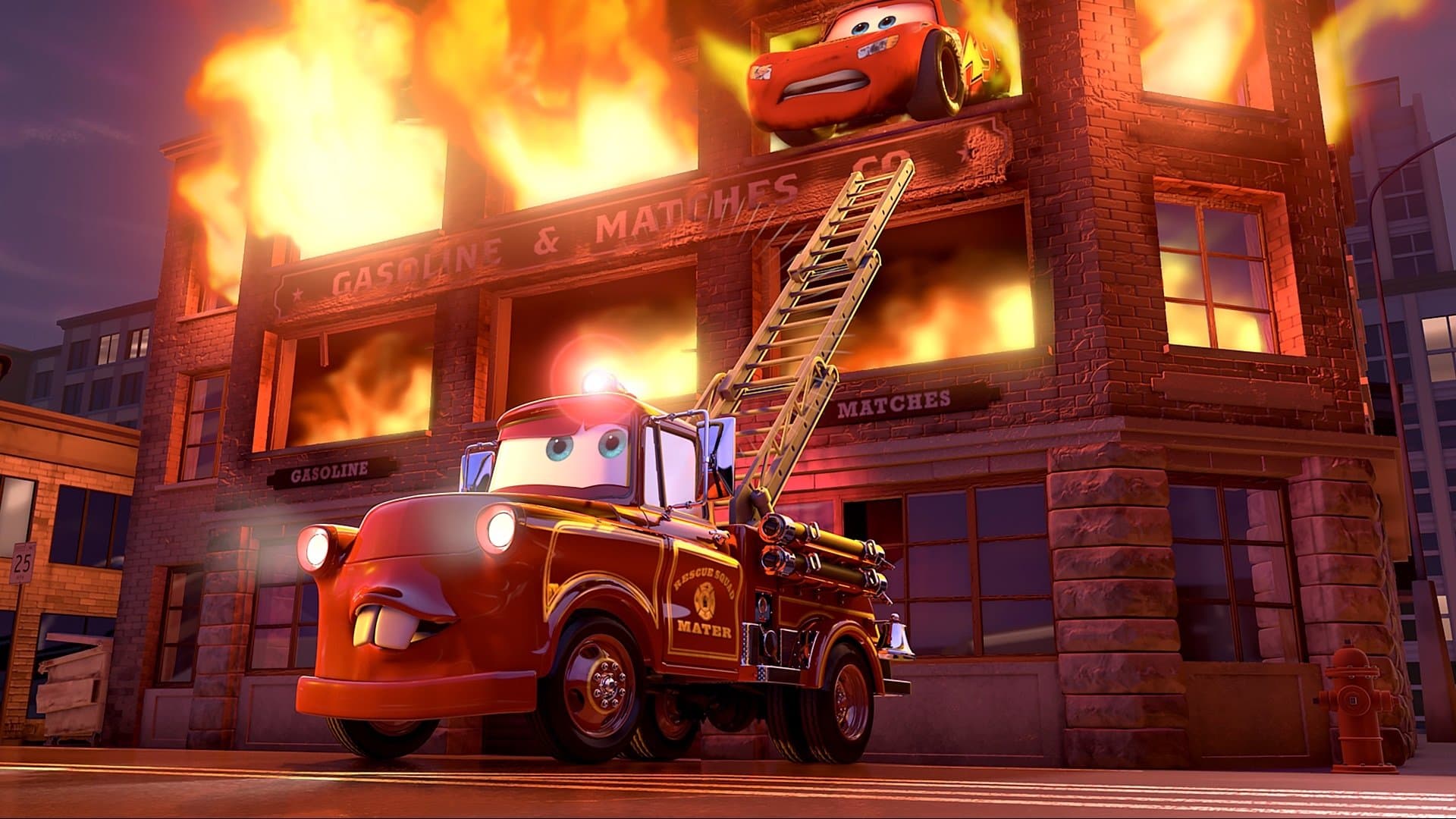 Rescue Squad Mater backdrop