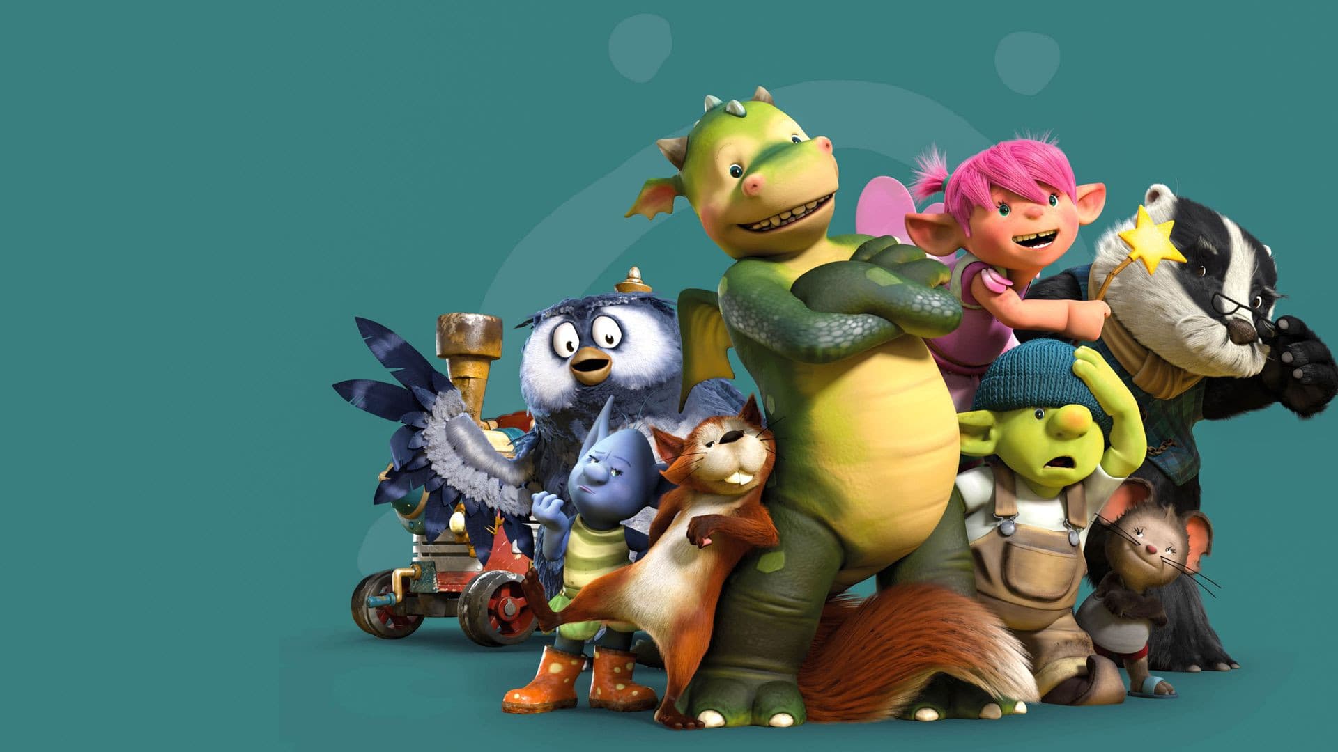 Digby Dragon backdrop