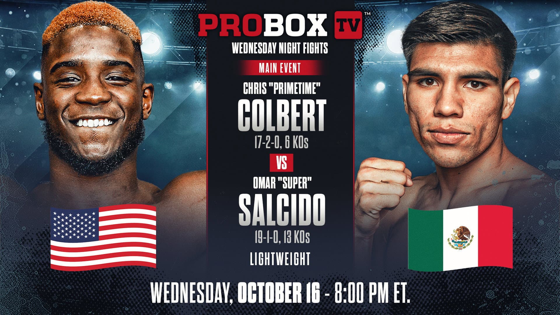 Chris Colbert vs. Omar Salcido backdrop