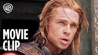 Brad Pitt as Achilles Storms the Beach of Troy - Movie Clip