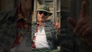 Grandpa packs light, punches heavy.