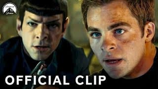 Spock and Kirk Beam Onto Enemy Nero's Ship