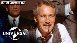 Paul Newman Cons a Con Man in a High-Stakes Poker Game in 4K HDR