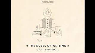 “The Rules of Writing” by Arthur HOWITZER Jr.