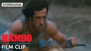 RAMBO: FIRST BLOOD - Rambo Bike Chase with Colonel Trautman | Sylvester Stallone Clip