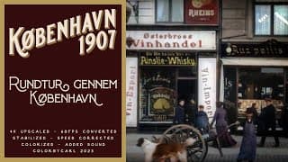 Rundtur gennem København (1905) - Remastered 4K 60fps