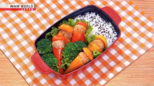 Chakin-zushi (Omelet-wrapped Sushi) Bento & Stuffed Pepper Bento
